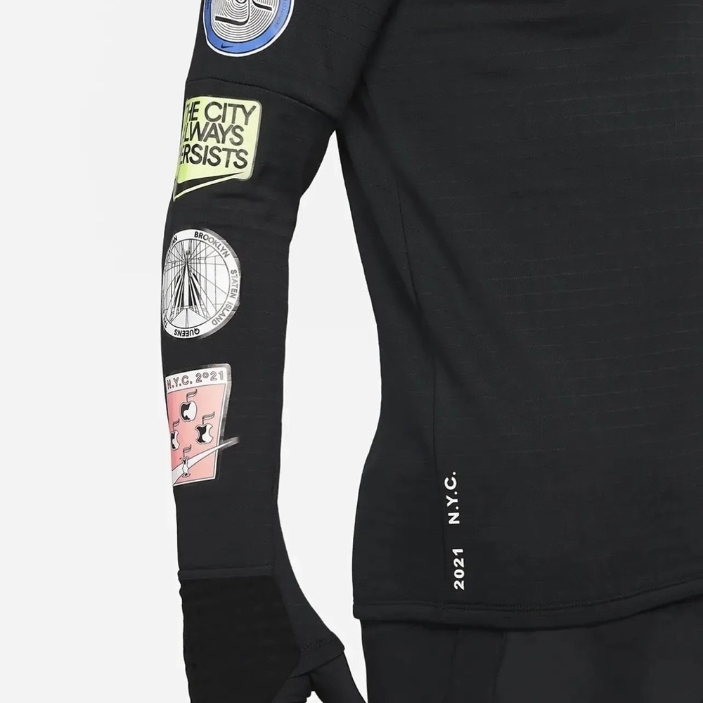Men's Nike Therma Fit Repel Element NYC Running LS Shirt Sz L